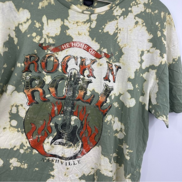 Tie Dye Custom Upcycled Home Of Rock And Roll Short Sleeve Shirt Size Medium - Picture 3 of 4